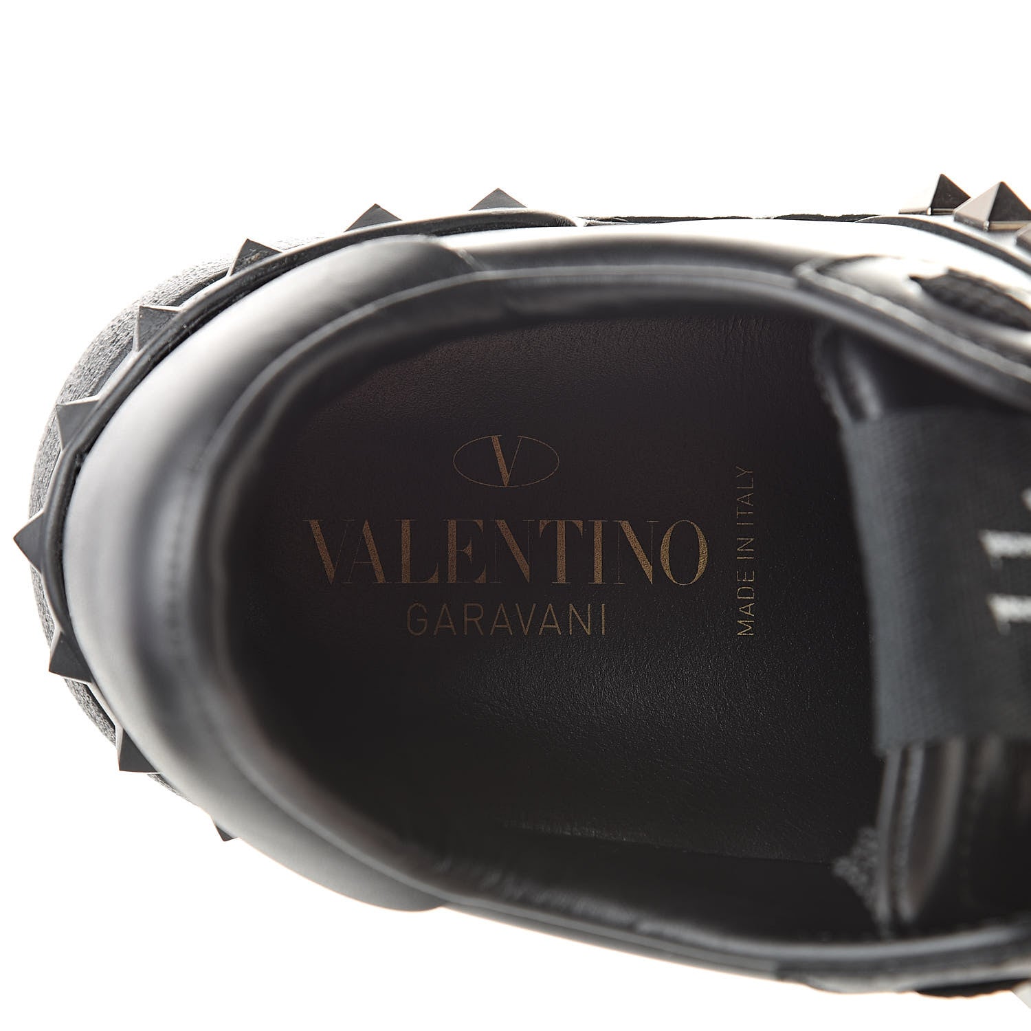 Valentino Garavani Calfskin Rockstud Untitled Open Sneakers 37 Black 7 of 8
