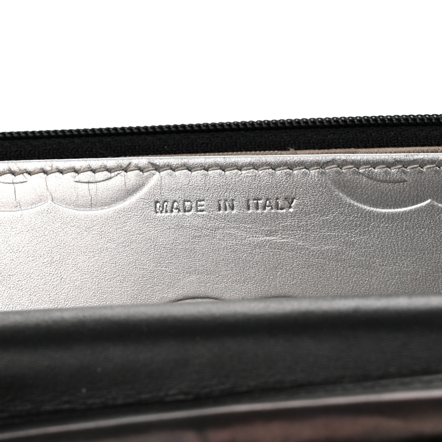 Chanel Calfskin Quilted Cambon Wallet on Chain WOC Black White 6 of 14