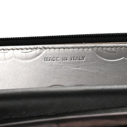 Chanel Calfskin Quilted Cambon Wallet on Chain WOC Black White 6 of 14