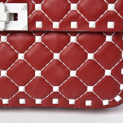 Valentino Garavani Lambskin Medium Free Rockstud Spike Shoulder Bag Rosso Valentino 7 of 8