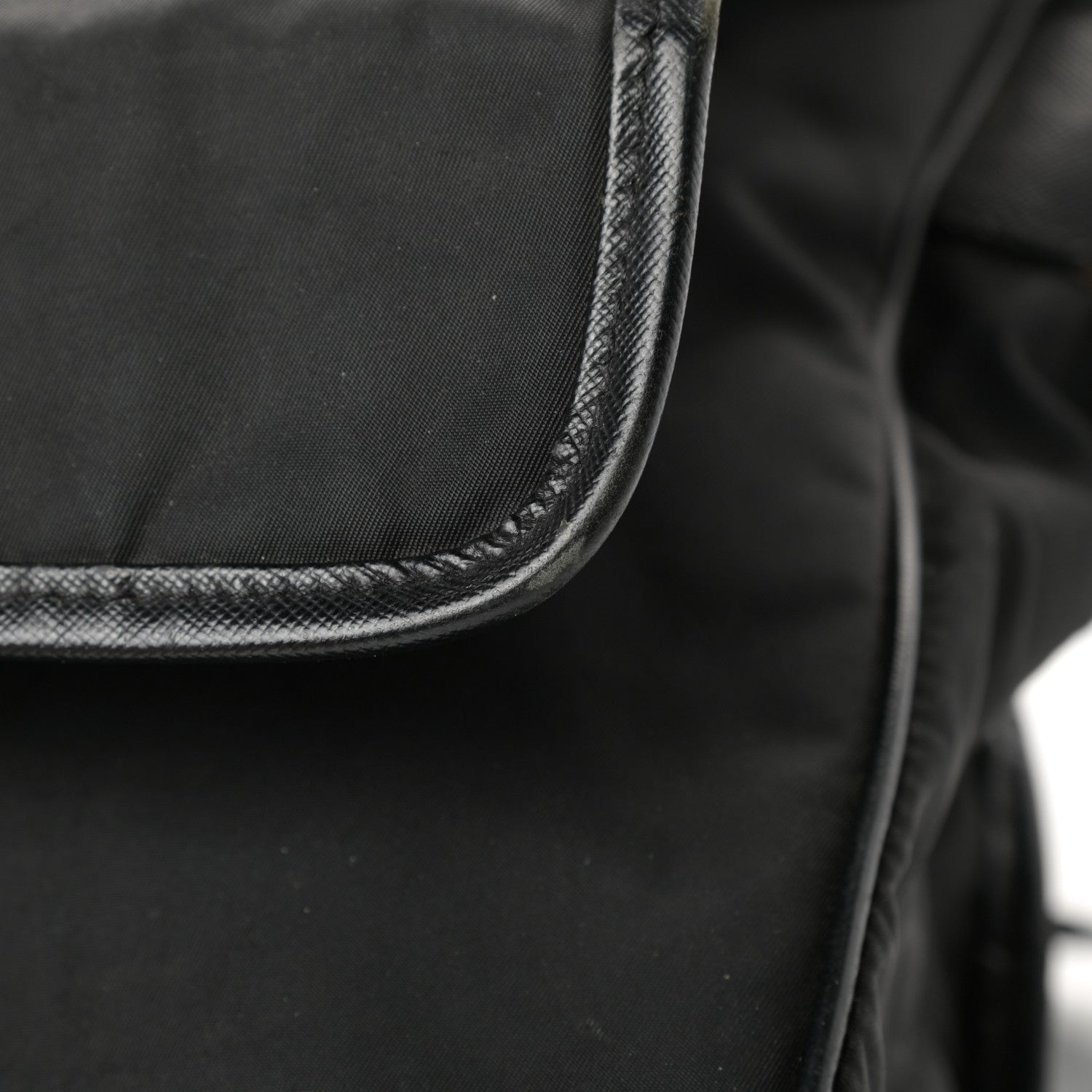 Prada Tessuto Nylon Saffiano Messenger Satchel Black 11 of 13