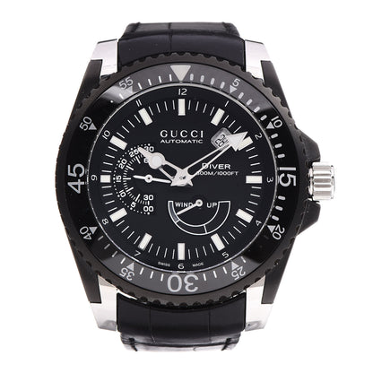 Gucci Stainless Steel Alligator 45mm Dive Automatic Watch Black 1 of 6