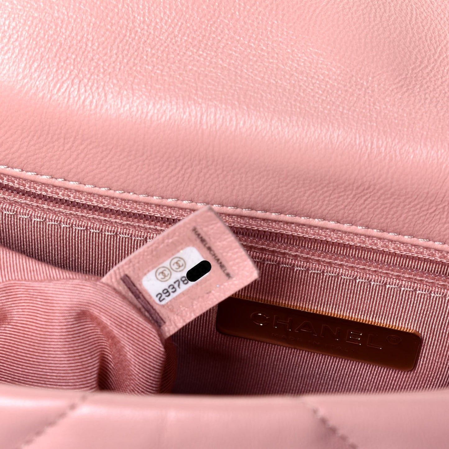 Lambskin Quilted Medium Chanel 19 Flap Light Pink