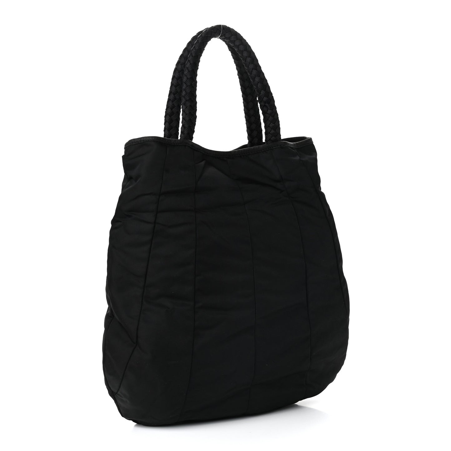 Tessuto Nylon Braided Tote Black