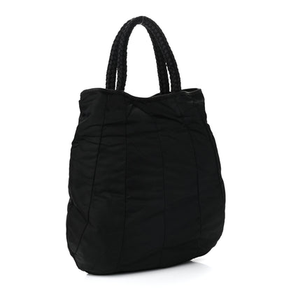 Prada Tessuto Nylon Braided Tote Black 3 of 9