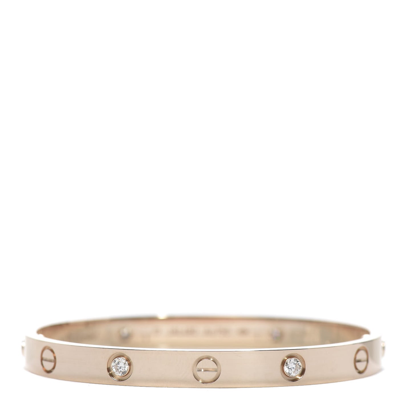 18K Pink Gold 4 Diamond LOVE Bracelet 17