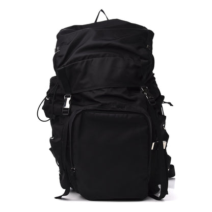 Prada Tessuto Nylon Double Buckle Backpack Black 1 of 8