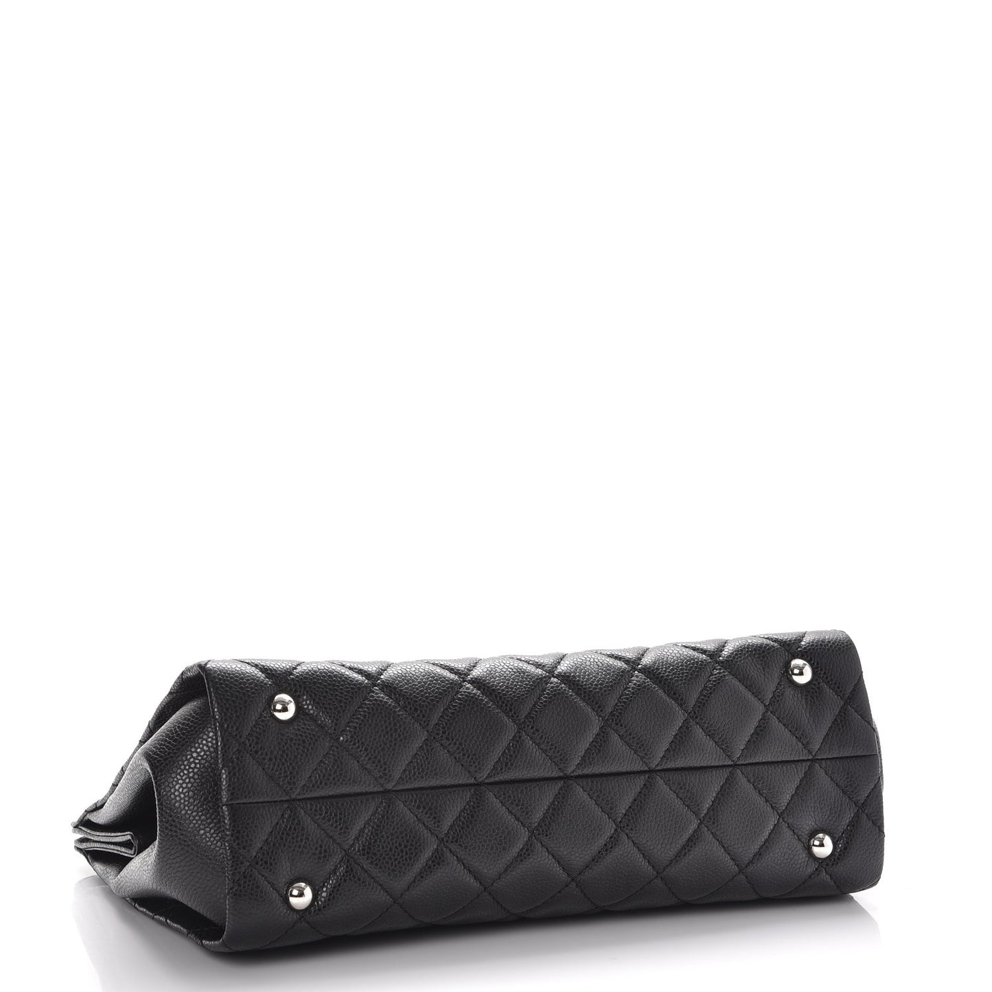 Caviar Quilted Timeless CC Shopping Tote Black