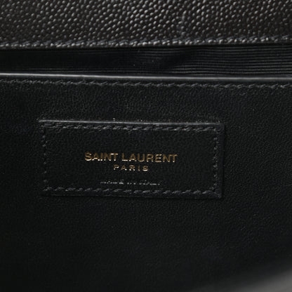 Saint Laurent Grain De Poudre Medium Classic Monogram Kate Satchel Black 6 of 11