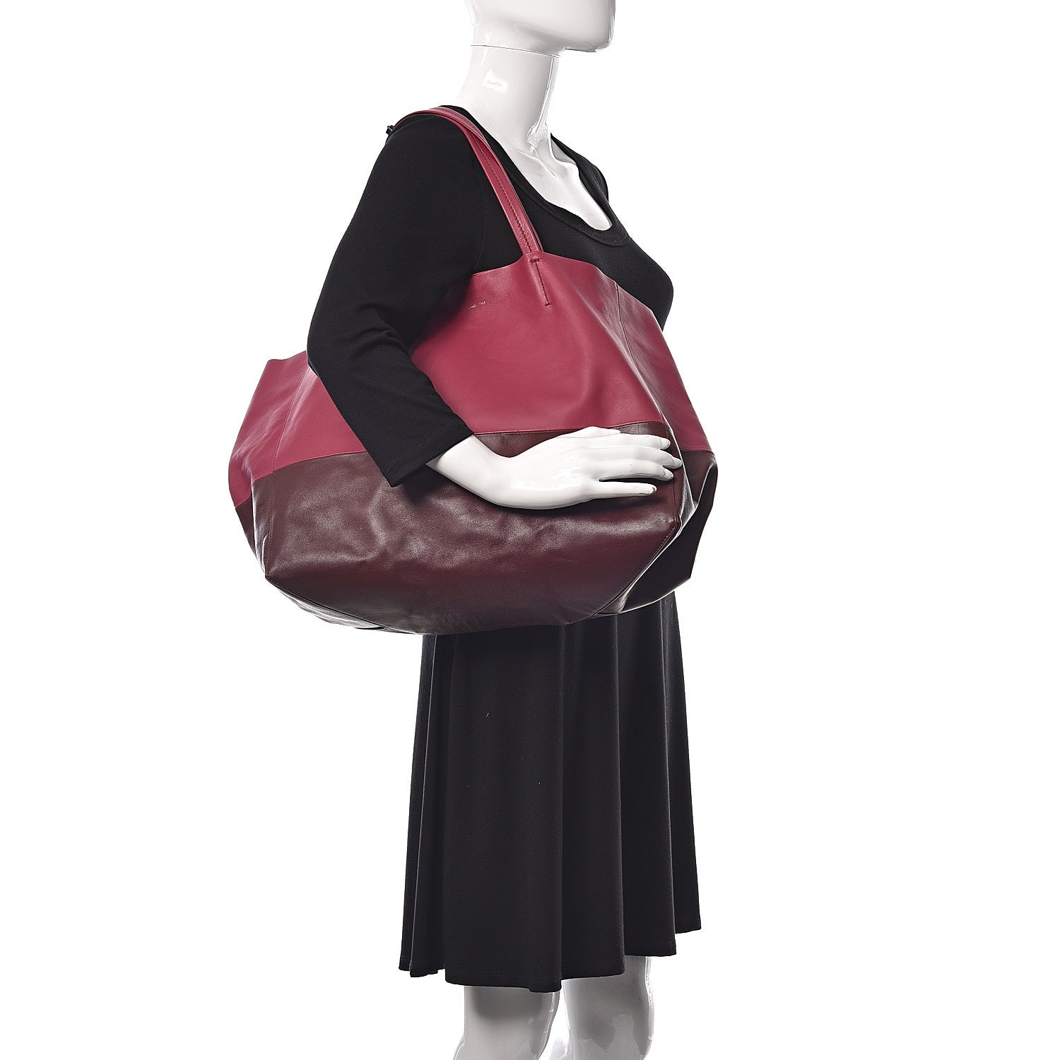 Celine Lambskin Horizontal Bi-Cabas Orchid Purple 2 of 12