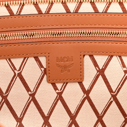 MCM Visetos Toni Shopper Tote Cognac 6 of 10