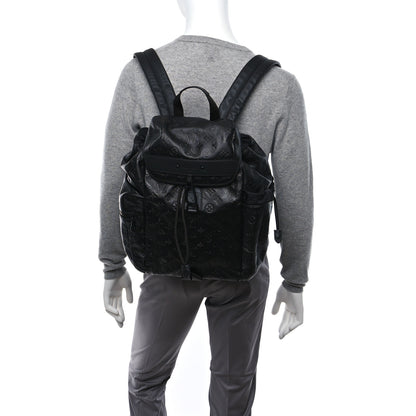 Louis Vuitton Calfskin Monogram Shadow Discovery Backpack Black 2 of 9