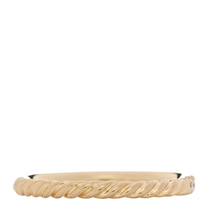 David Yurman 18K Yellow Gold Diamond 2mm Cable Collectibles Stack Ring 50 5.5 3 of 4