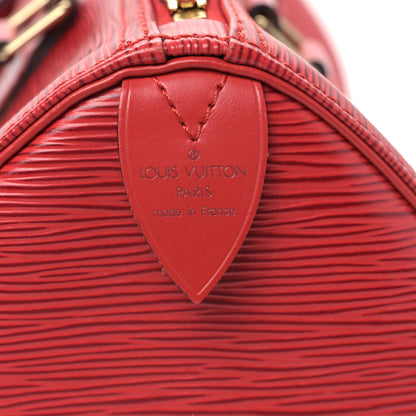 Louis Vuitton Epi Speedy 25 Castillan Red 6 of 8