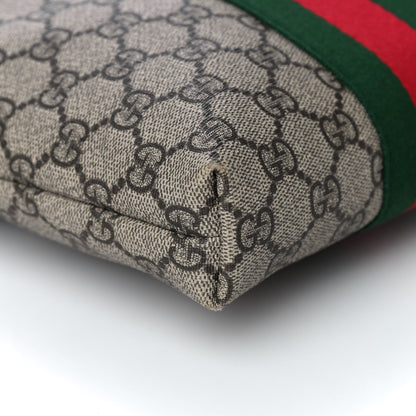 Gucci GG Supreme Monogram Web Messenger Bag Black 9 of 12