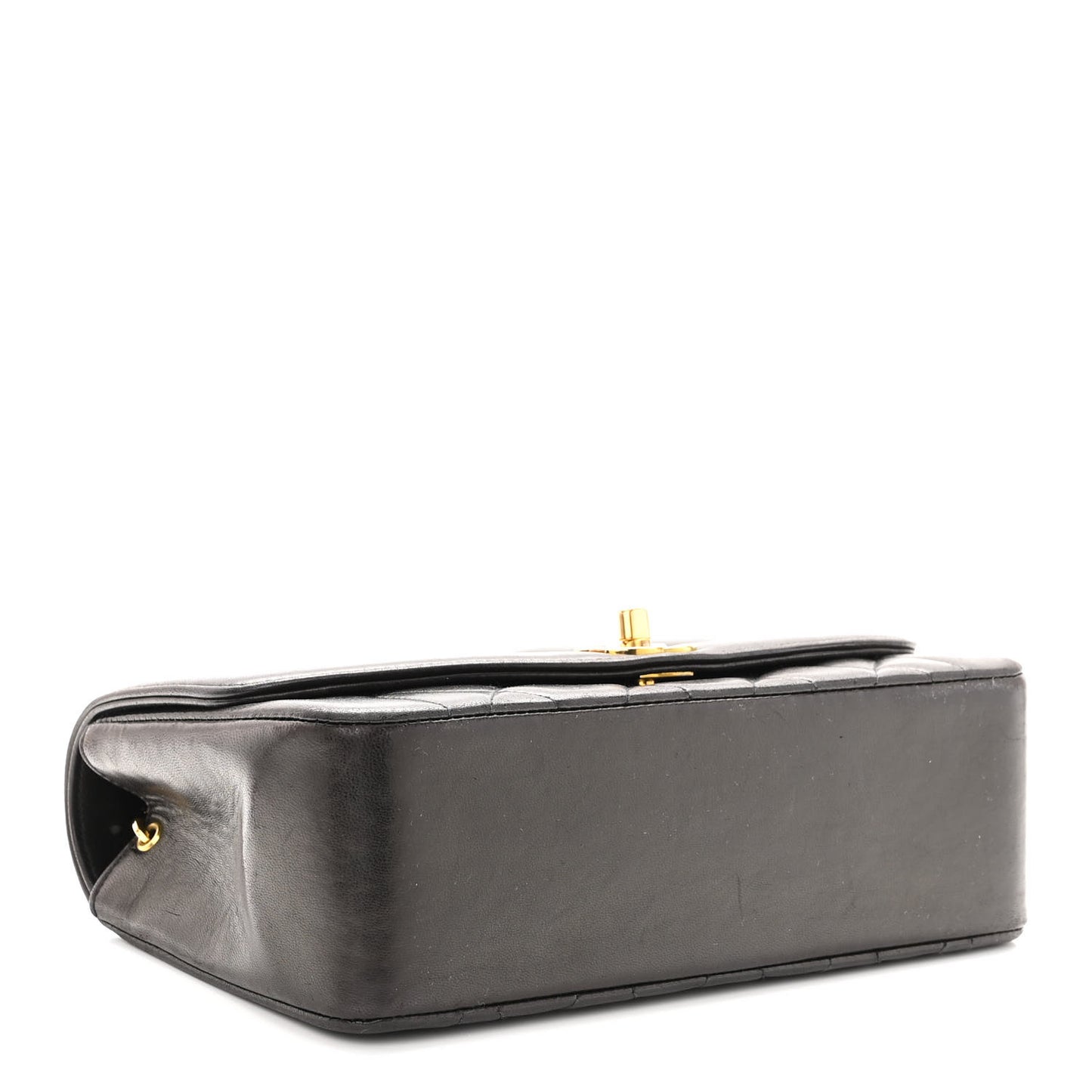 Lambskin Quilted Small Single Flap Black