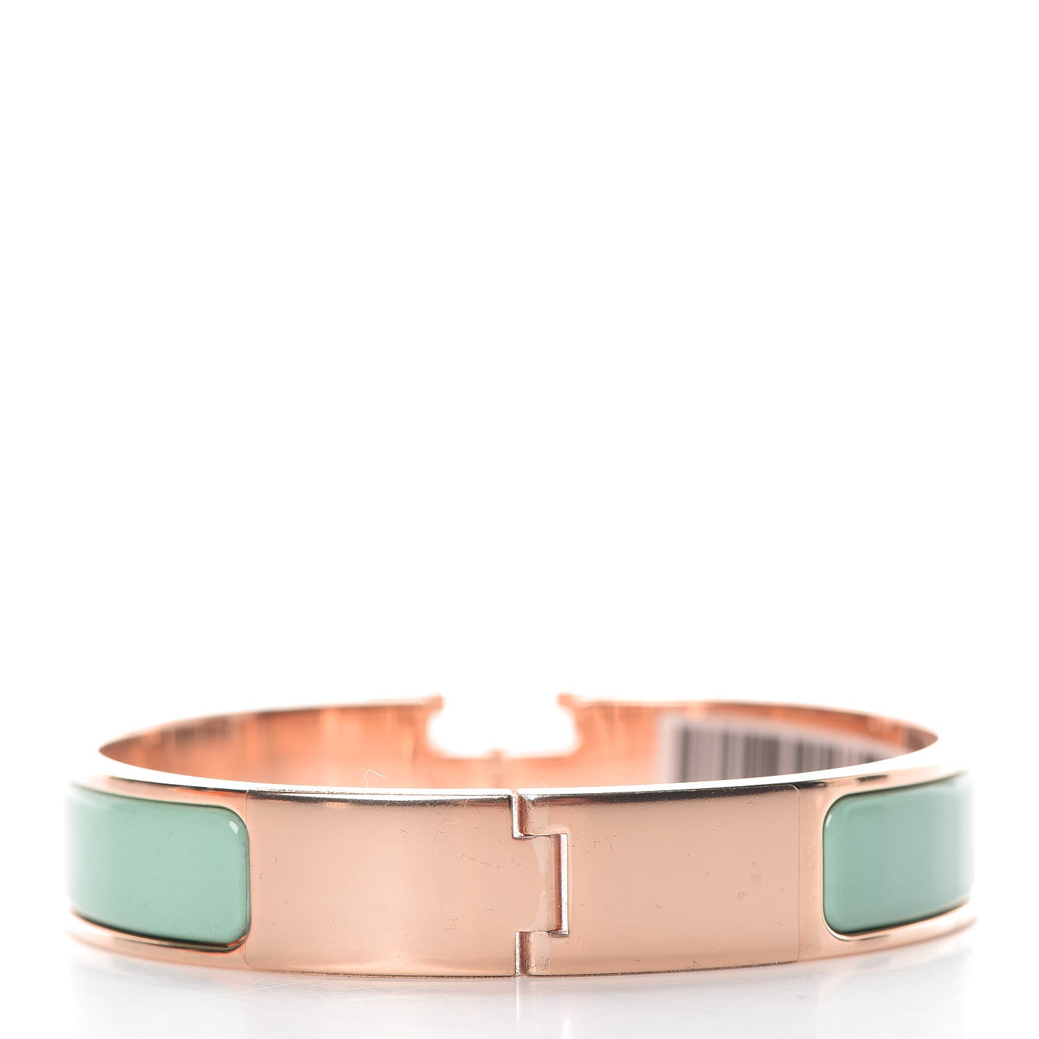 Hermes Enamel Narrow Clic Clac H Bracelet PM Vert Aqua 4 of 5