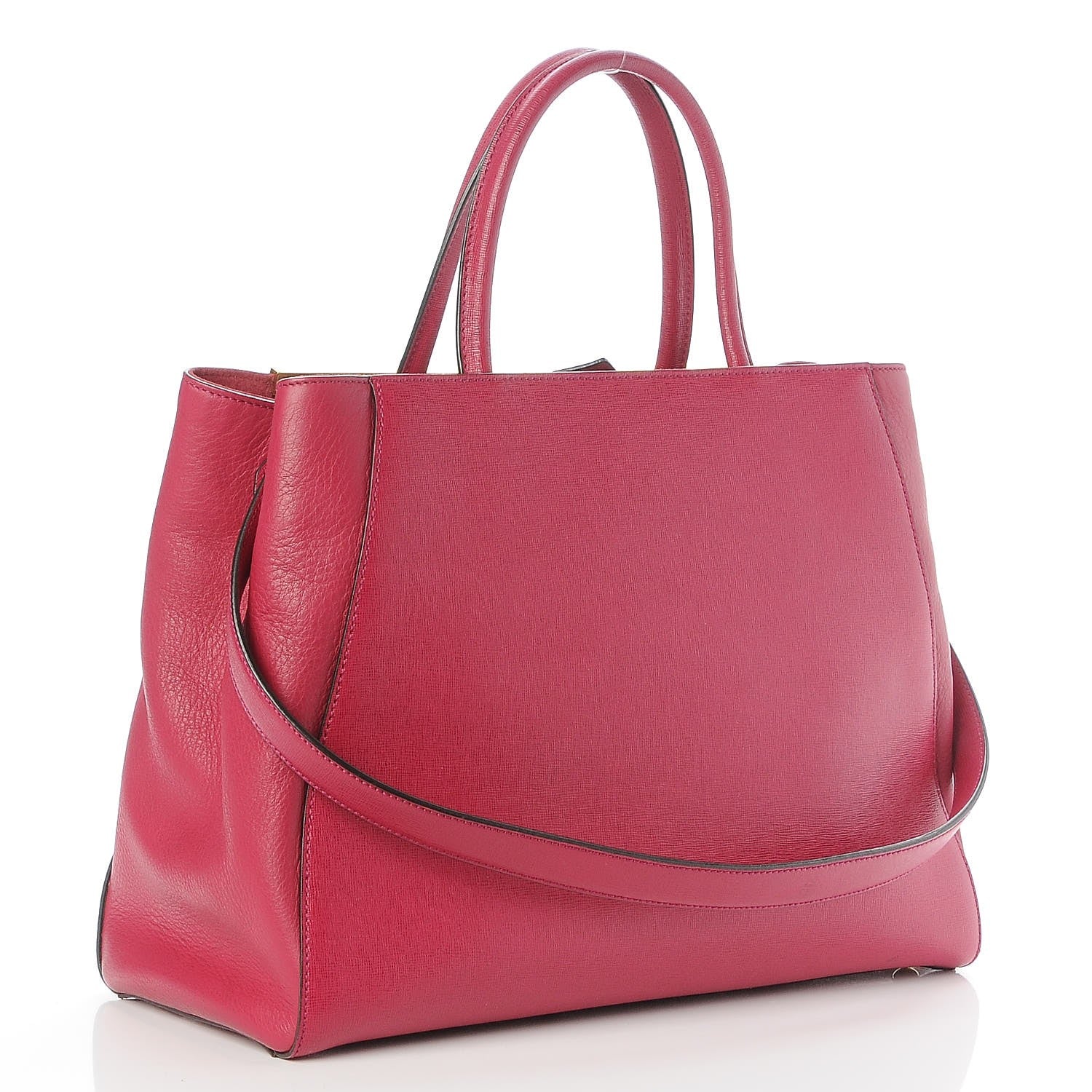 Fendi Vitello Elite Flamingo Regular 2Jours Tote Amarena 4 of 8