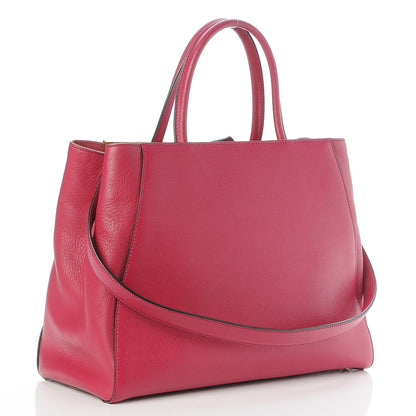 Fendi Vitello Elite Flamingo Regular 2Jours Tote Amarena 4 of 8