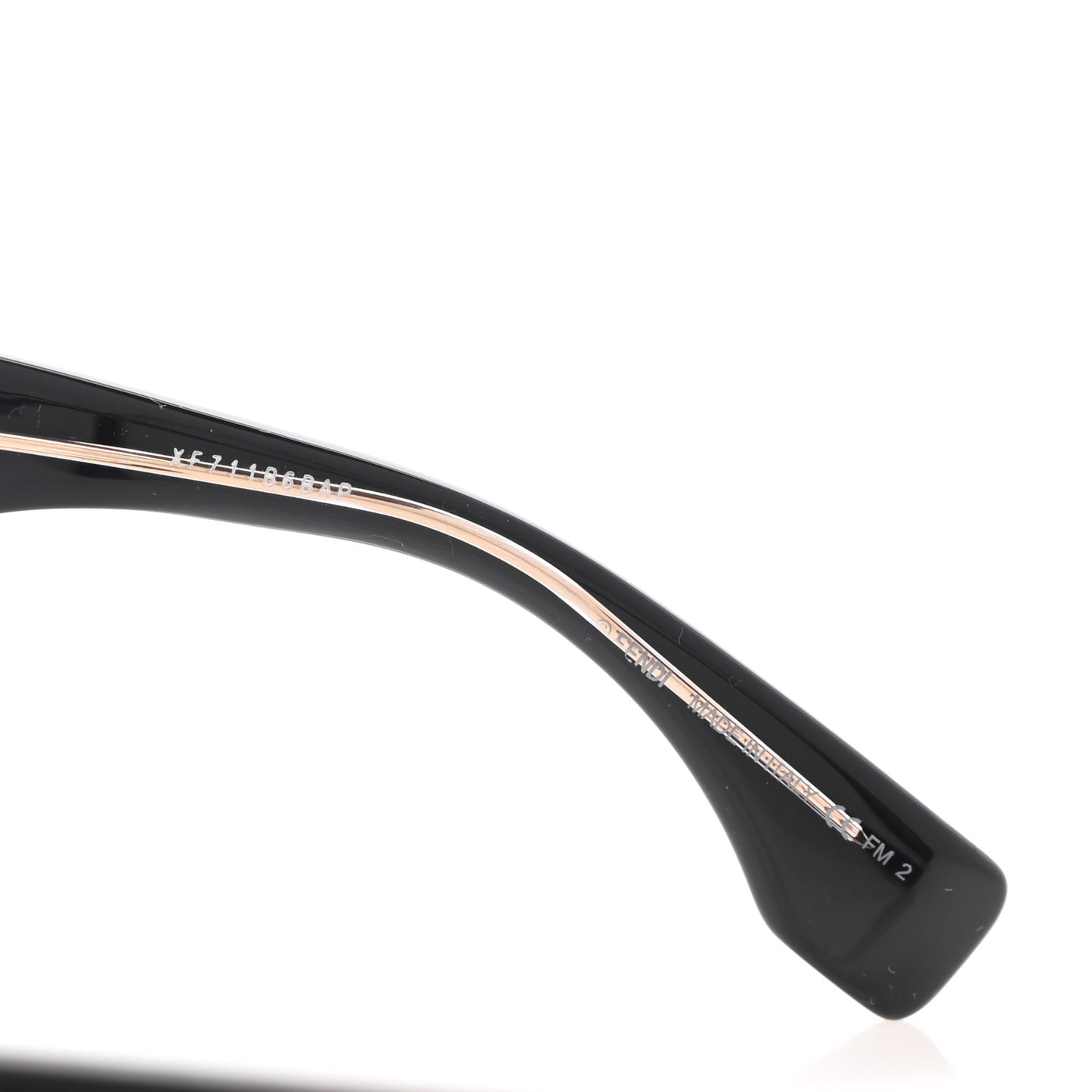 Acetate Cat Eye Sunglasses FF0435 Black