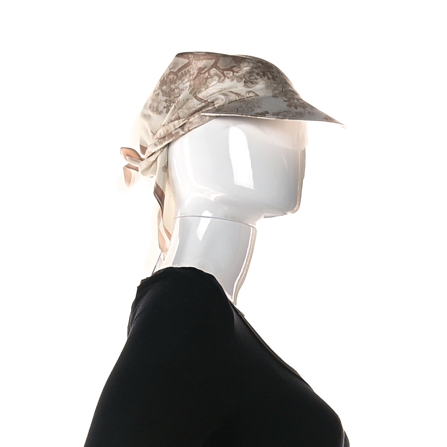 Christian Dior Silk Toile De Jouy Sauvage Visor Rose 3 of 6