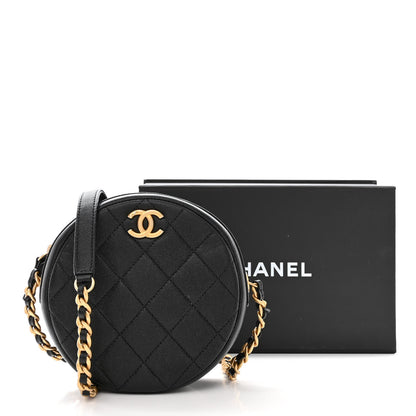 Chanel Caviar Quilted Small Round Bag With Chain Black 11 of 11