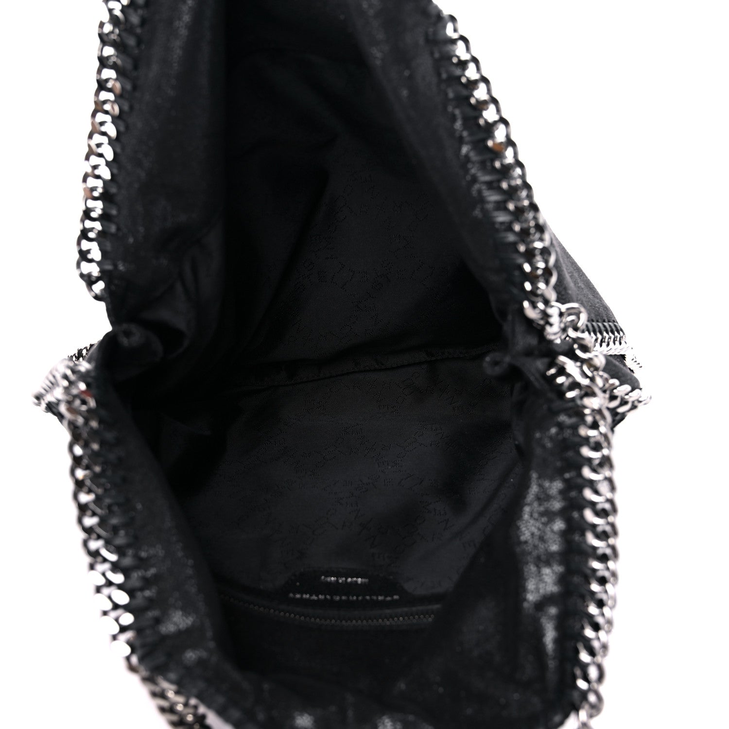 Stella McCartney Embellished Shaggy Deer Small Falabella Fold Over Tote Black 5 of 11