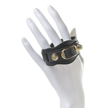 Balenciaga Agneau Arena Giant 12 Gold Hardware Bracelet Anthracite 2 of 6