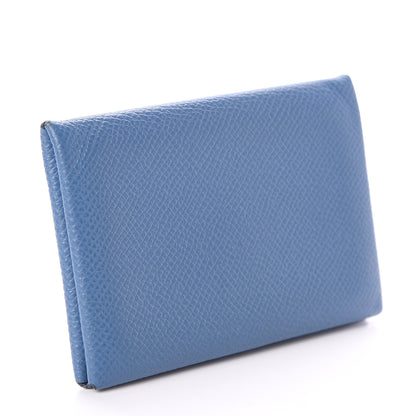 Hermes Epsom Calvi Card Case Bleu Brighton 2 of 5