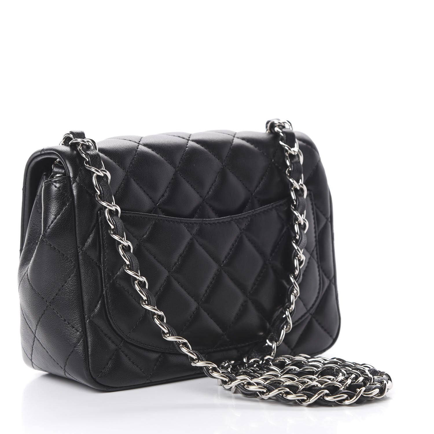 Chanel Lambskin Quilted Mini Square Flap Black 2 of 9