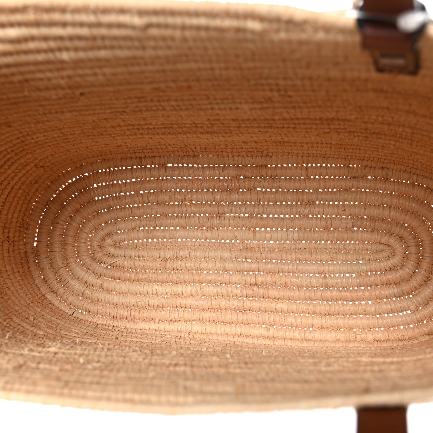 Raffia Small Square Basket Tote Bag Natural Pecan