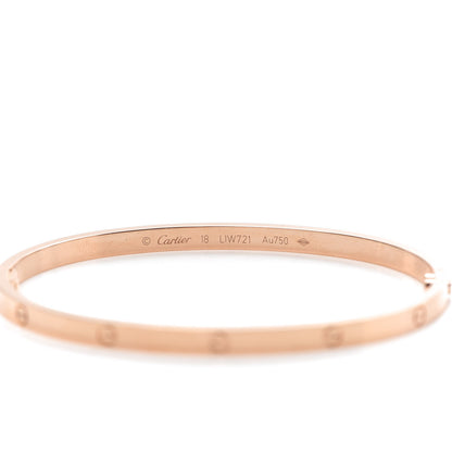Cartier 18K Pink Gold Small LOVE Bracelet 18 4 of 7