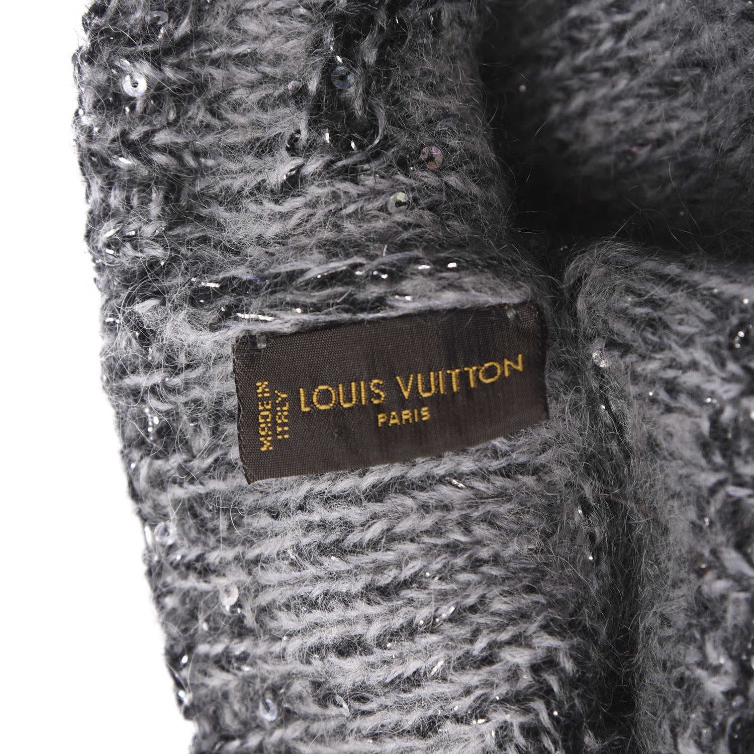 Louis Vuitton Monogram Glitter Sunset Beanie Hat Grey 3 of 4