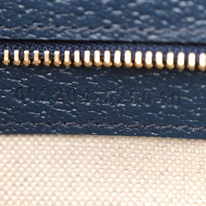 Gucci Raffia Textured Dollar Calfskin GG Monogram Horsebit 1955 Shoulder Bag Natural Mystic White Blue Agata 7 of 10