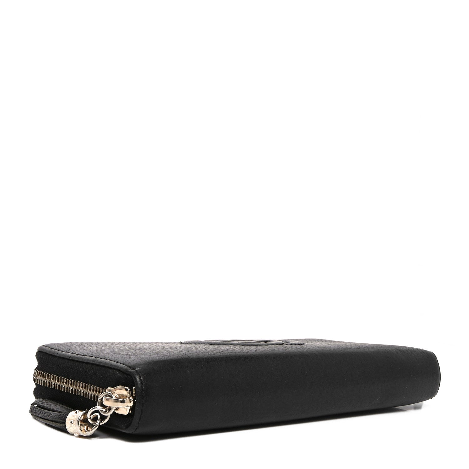 Gucci Pebbled Calfskin Soho Zip Around Wallet Black 4 of 8