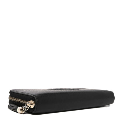 Gucci Pebbled Calfskin Soho Zip Around Wallet Black 4 of 8