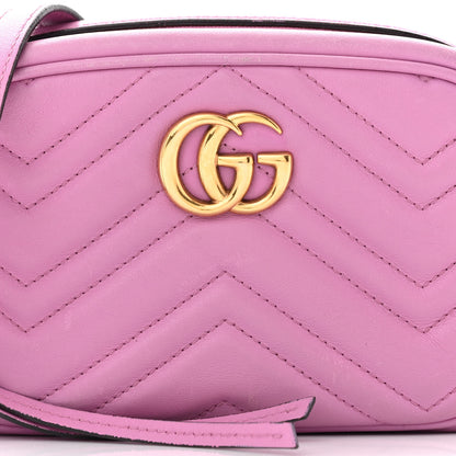 Gucci Calfskin Matelasse Mini GG Marmont Chain Shoulder Bag Candy Mousse 8 of 12