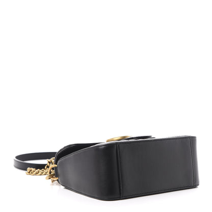 Gucci Calfskin Matelasse Mini GG Marmont Top Handle Shoulder Bag Black 4 of 13