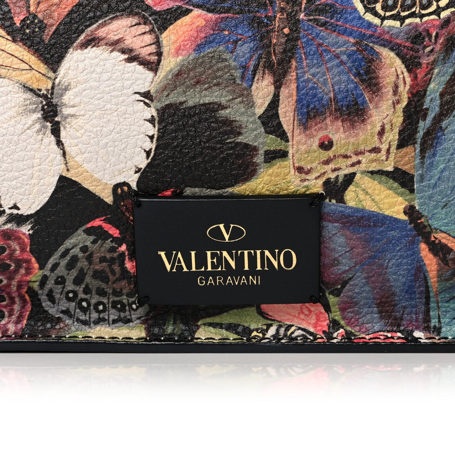 Calfskin Camubutterfly Rockstud Tote Multicolor