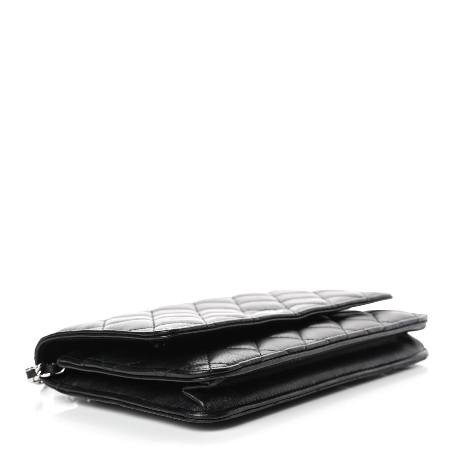 Chanel Lambskin Quilted Wallet On Chain WOC Black 3 of 5