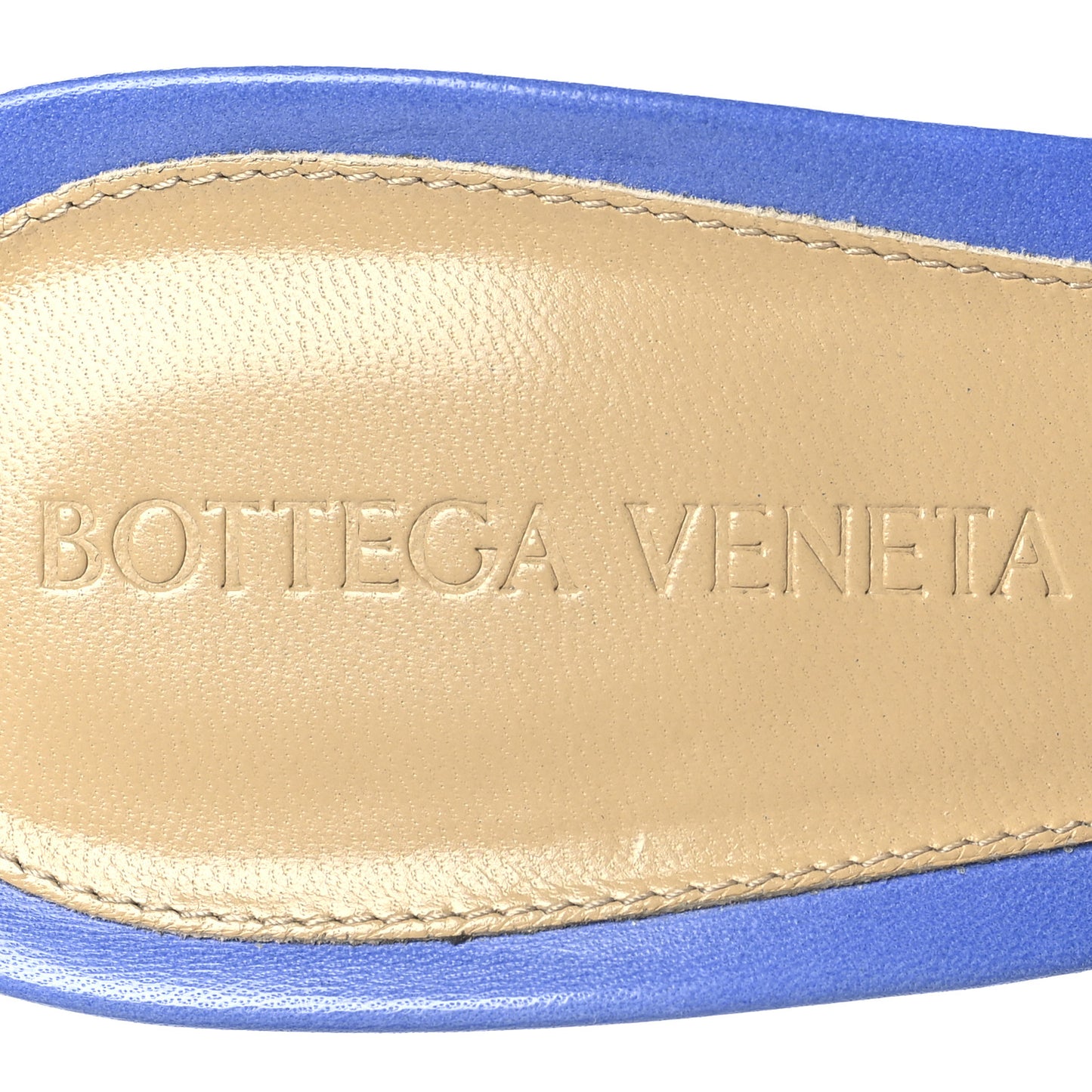 Lambskin Stretch Mule Sandals 39 Aquarium
