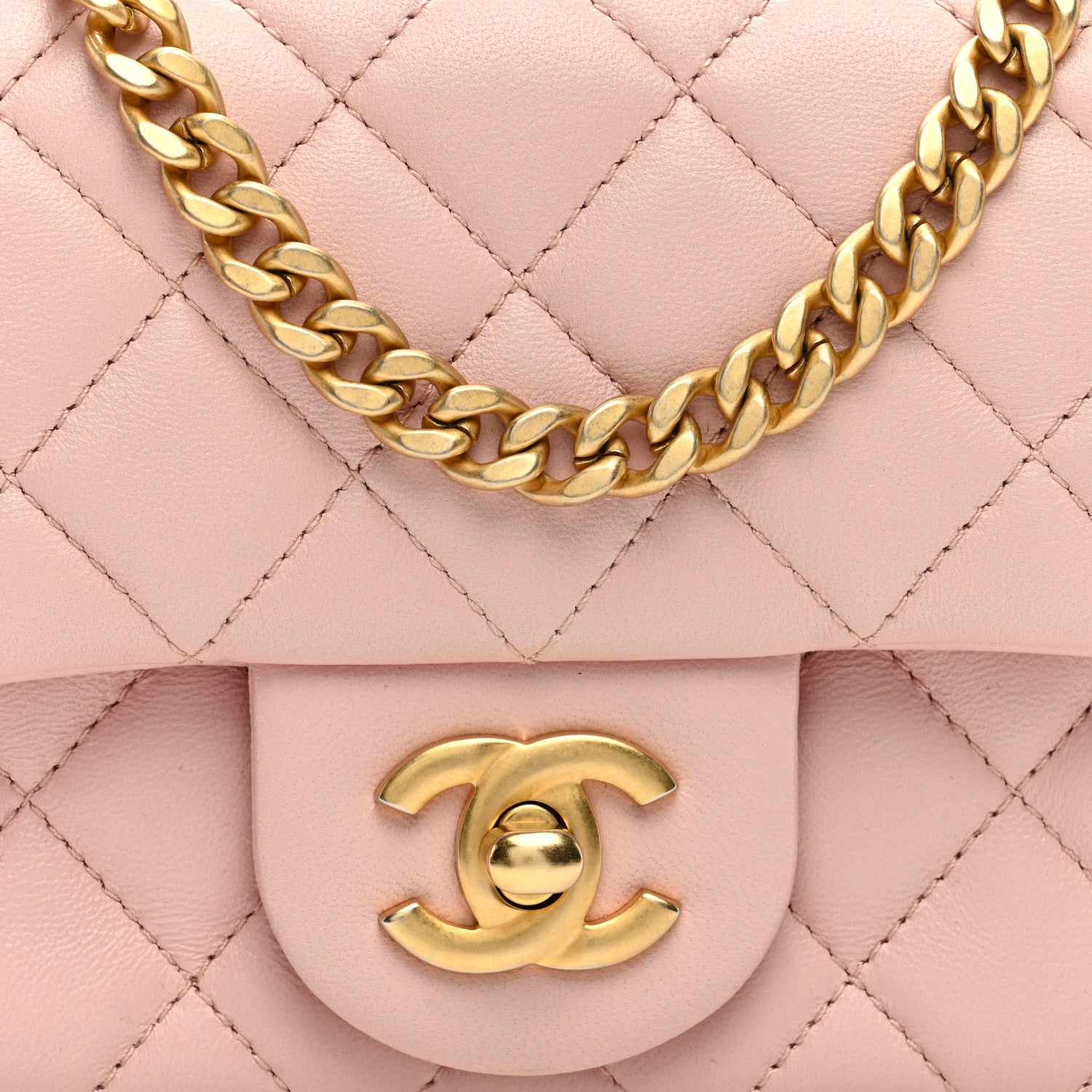 Chanel Lambskin Quilted Camellia Crush Mini Rectangular Flap Pink 8 of 10