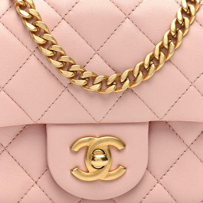 Chanel Lambskin Quilted Camellia Crush Mini Rectangular Flap Pink 8 of 10