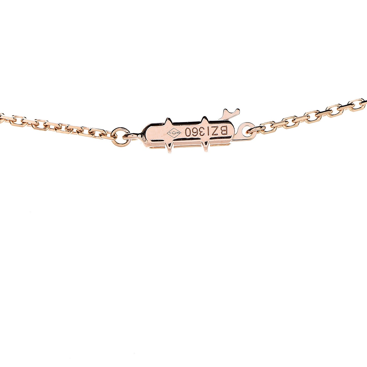18K Pink Gold Diamond Hearts and Symbols Pave Necklace