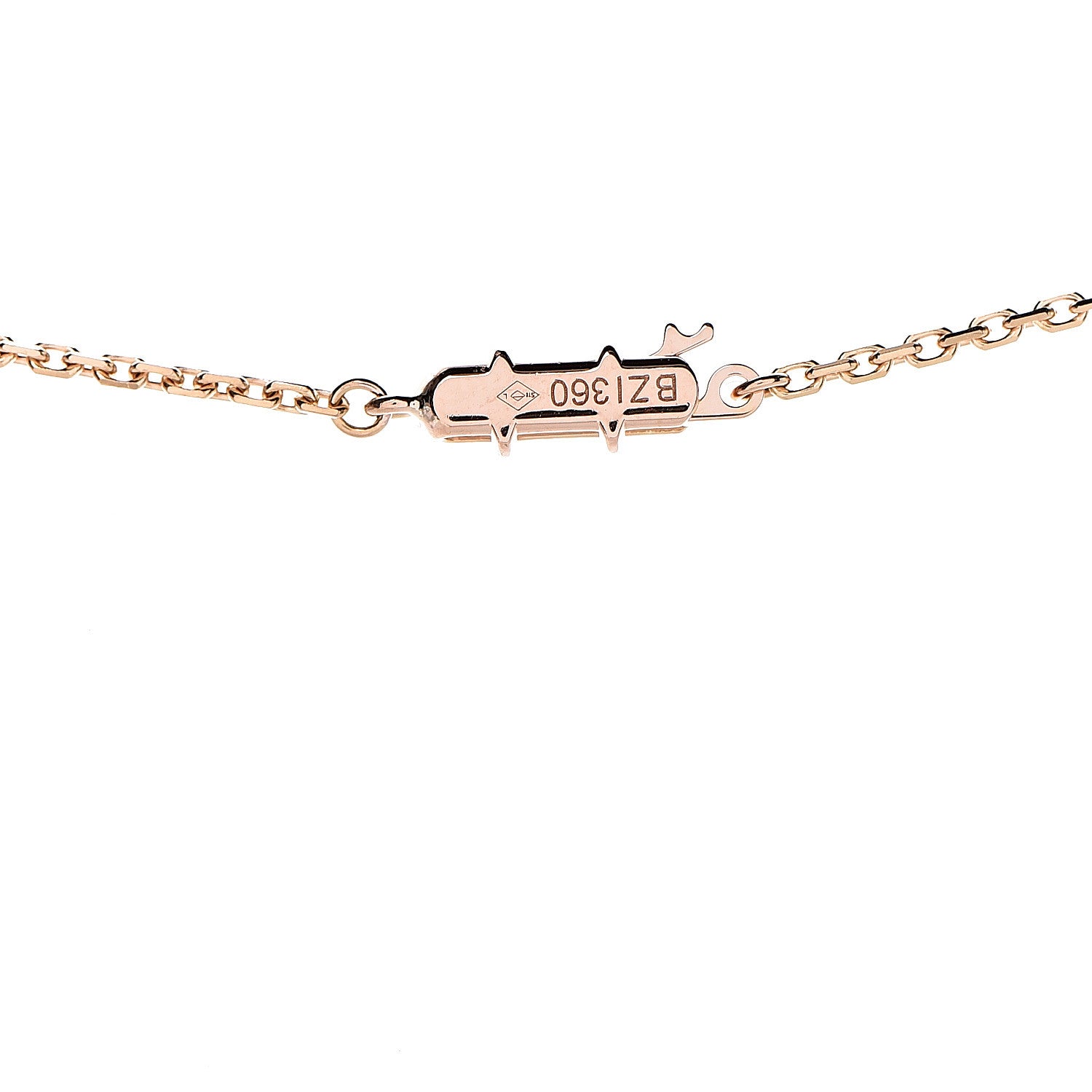 Cartier 18K Pink Gold Diamond Hearts and Symbols Pave Necklace 6 of 6