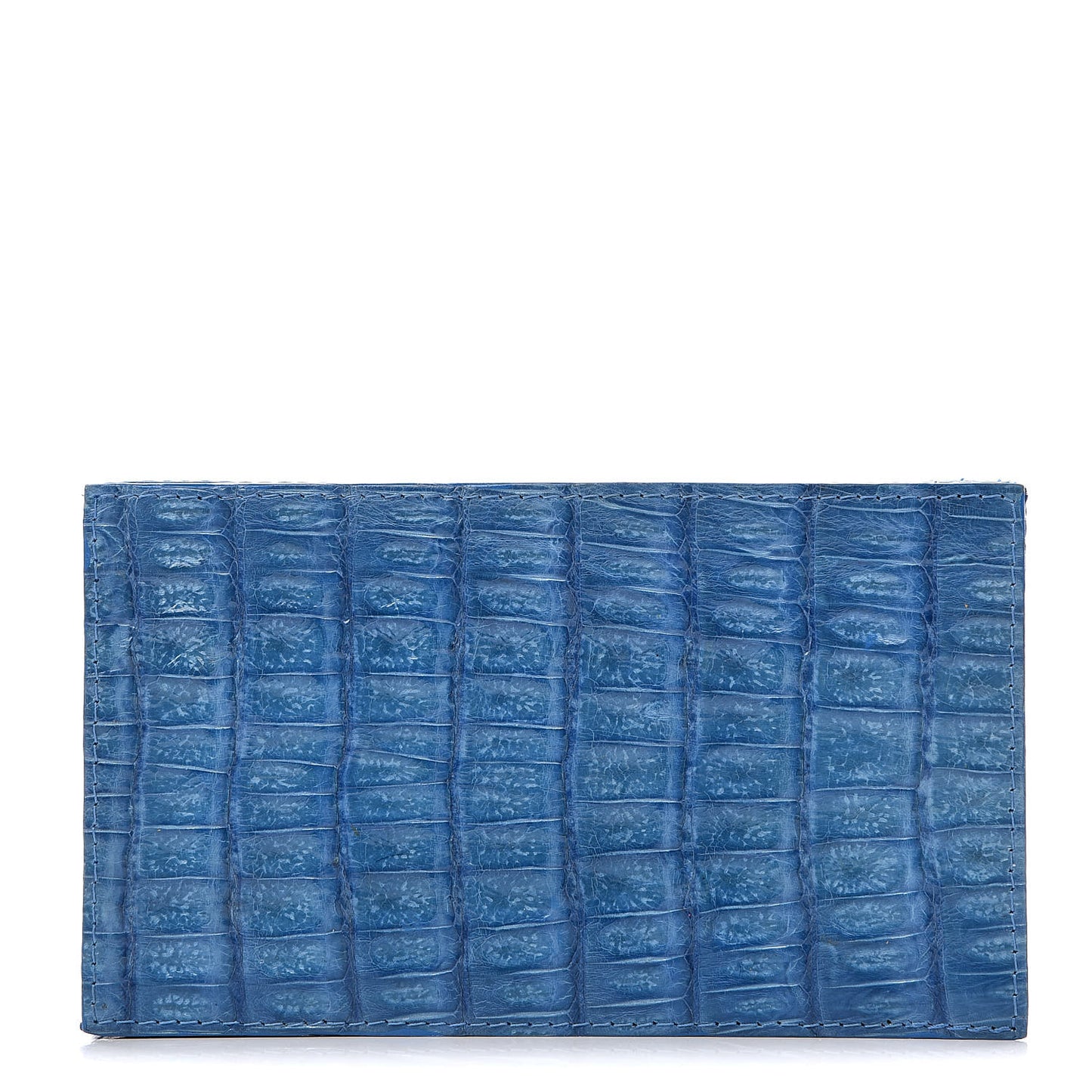 Crocodile Box Clutch Blue