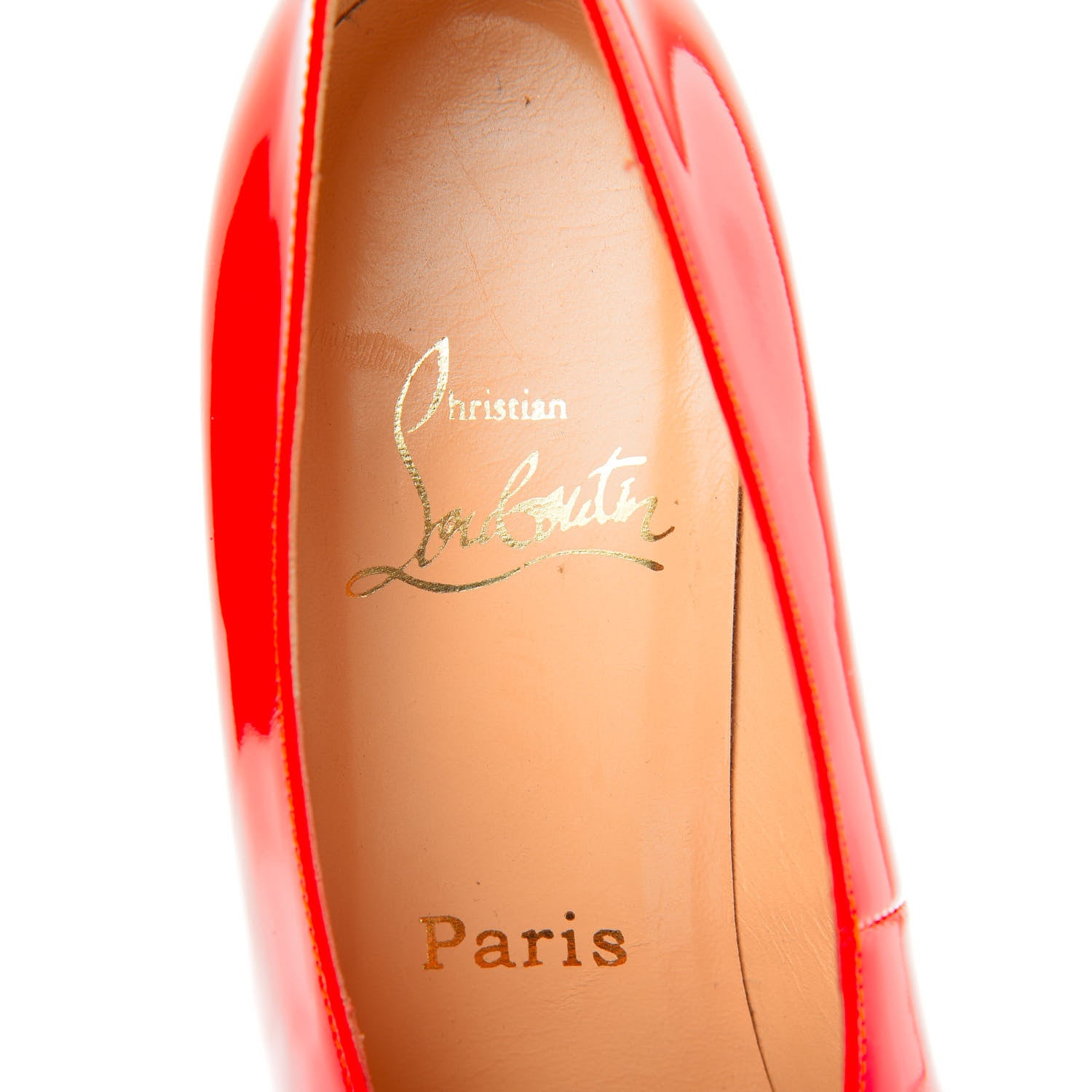Christian Louboutin Patent Lola Pumps 36.5 Fire 7 of 8