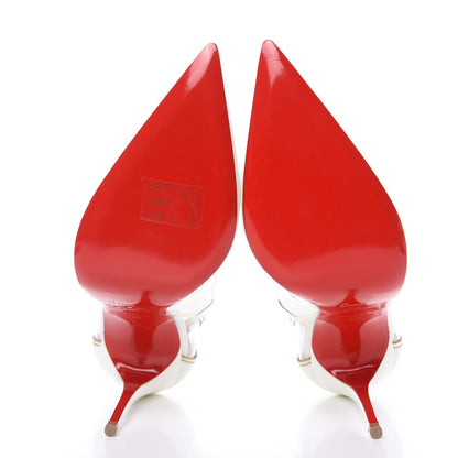 Christian Louboutin Patent Vinyl Cosmo 554 100 Pumps 36 Snow 5 of 10