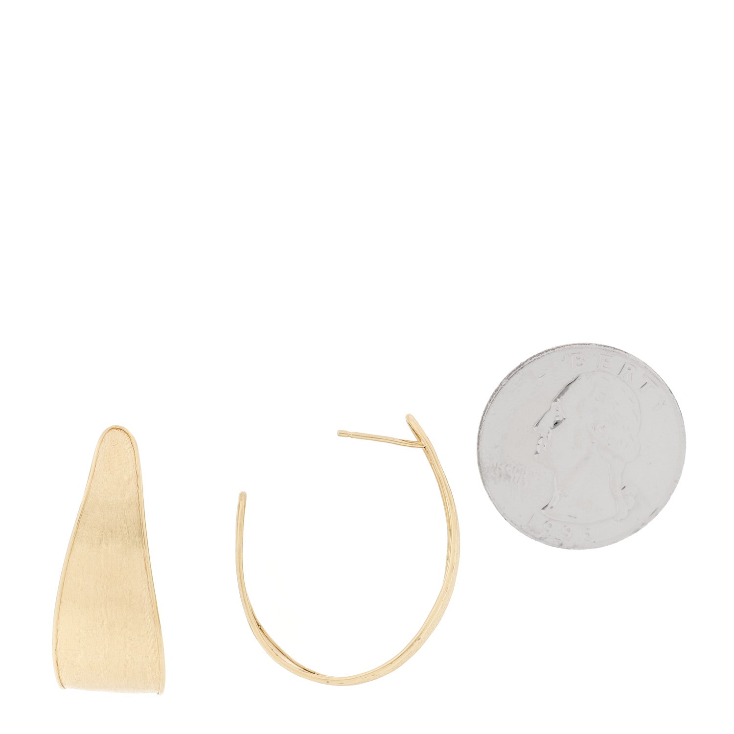 Marco Bicego 18K Yellow Gold Small Lunaria Drop Earrings 2 of 4