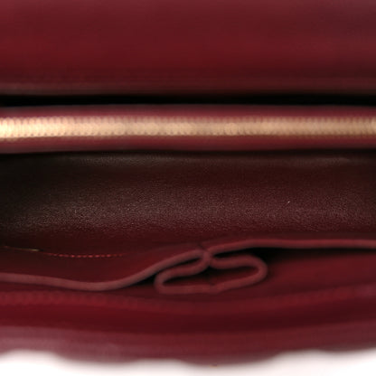 Chanel Caviar Lizard Quilted Medium Coco Handle Flap Burgundy 5 of 11